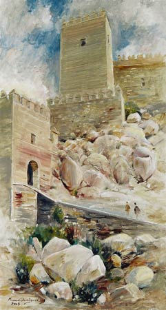 Alcazaba de Almería Oil Panel Landscaping