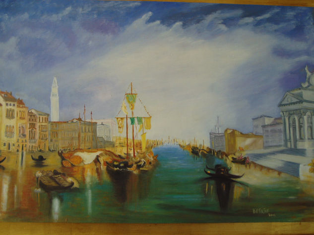 venecia antigua Oil Panel Landscaping