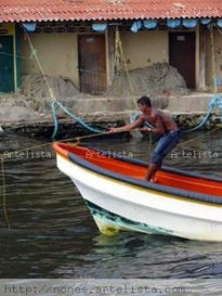 Pescador en acción