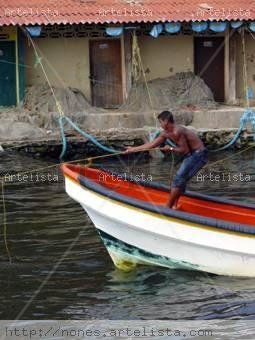 Pescador en acción