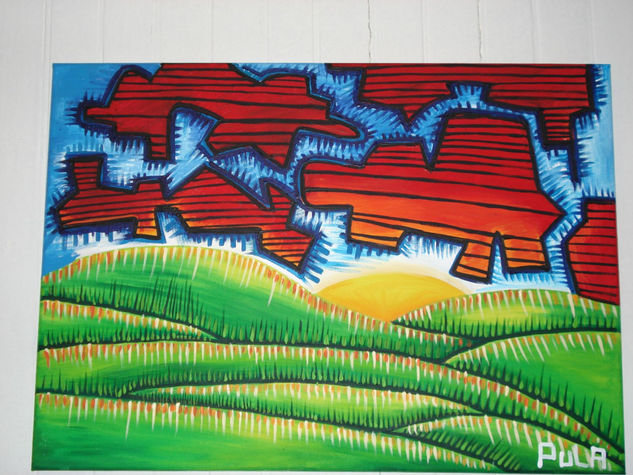 puesta Acrylic Canvas Landscaping