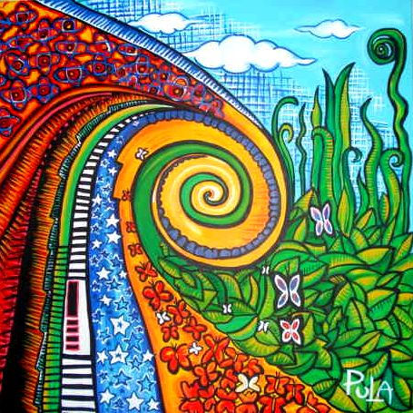 espiral Acrylic Canvas Landscaping