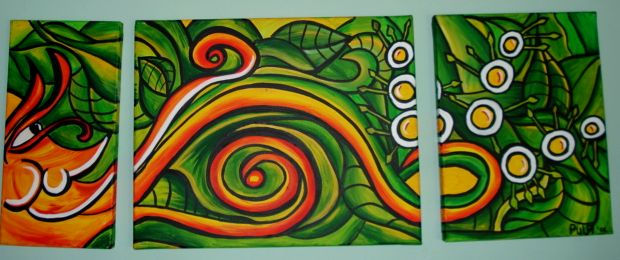 verde Acrylic Canvas Landscaping