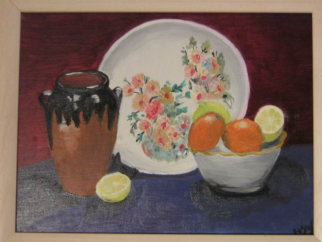 bodegón con plato Murciano Oil Canvas