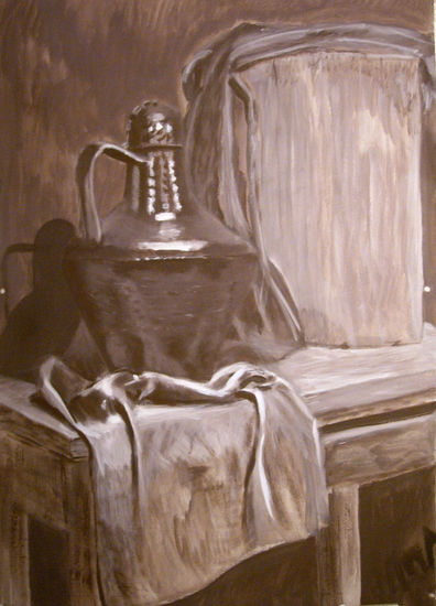 Bodegón 4 Oil Paper Still Life Paintings