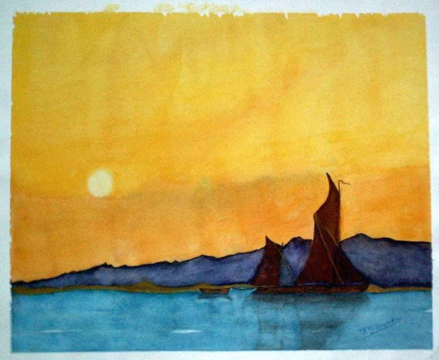 Marina Acuarela Watercolour Paper Marine Painting