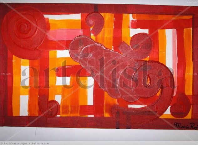 Rojo Dorado Acrylic Canvas Others