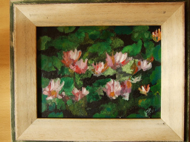 nenufares Acrylic Canvas Floral Painting