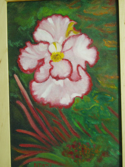 la unica flor Oil Panel Floral Painting