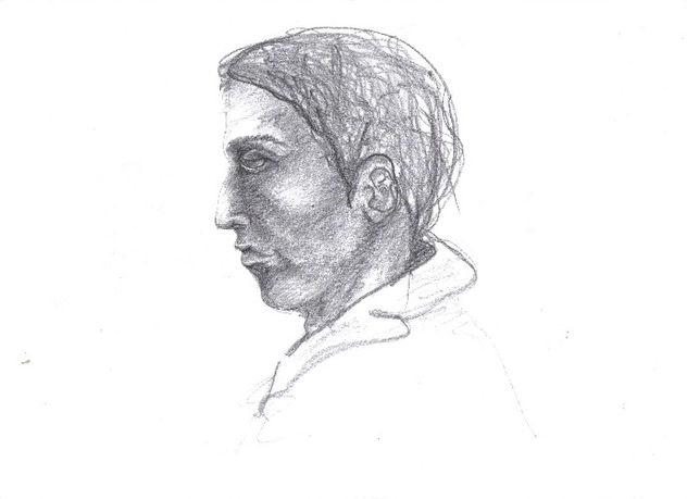 Joven con boca escurriéndose