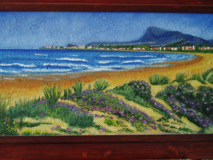 Pueblo en la playa.