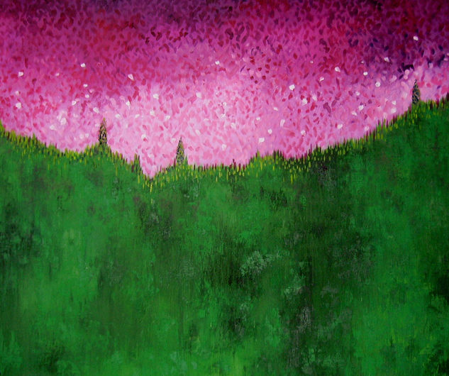 paisaje en rosa Acrylic Panel Landscaping