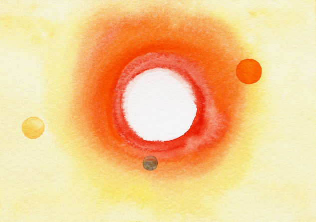 White hole Watercolour Paper Landscaping