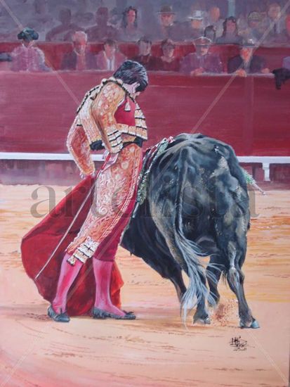 Pase torero Oil Canvas Animals