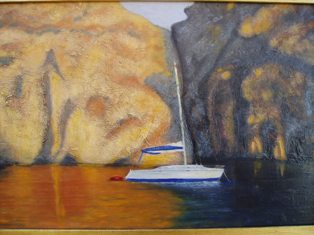 costa griega Oil Canvas Marine Painting