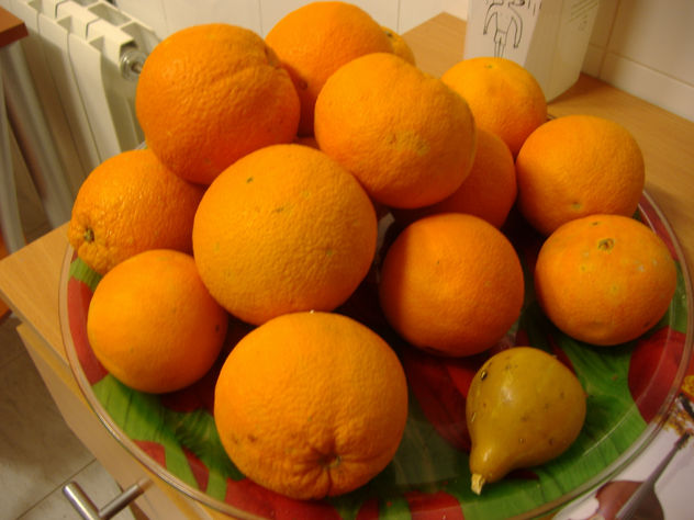las naranjas con puntos