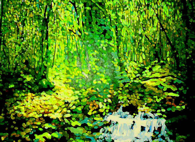 claro de bosque Oil Canvas Landscaping