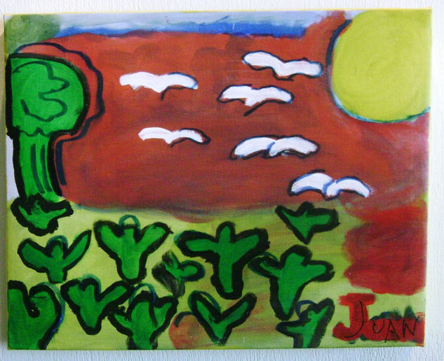 el campo Acrylic Canvas Landscaping