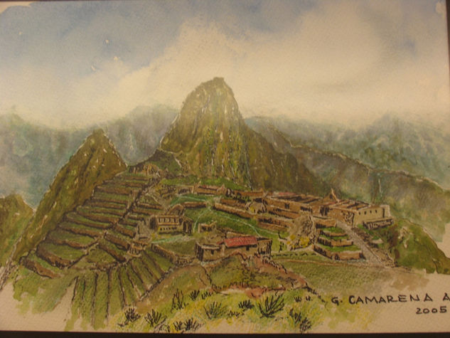 machu pichu Óleo Lienzo Paisaje