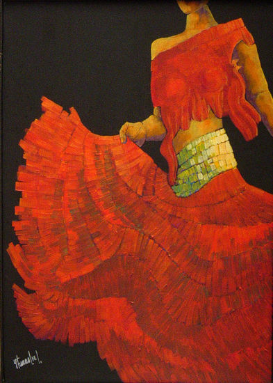 Flamenco 03 Óleo Lienzo Paisaje