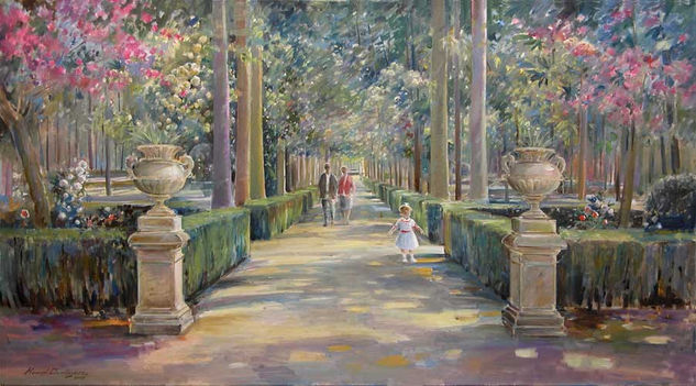 Jardines del Palacio Real de Aranjuez Oil Canvas Landscaping