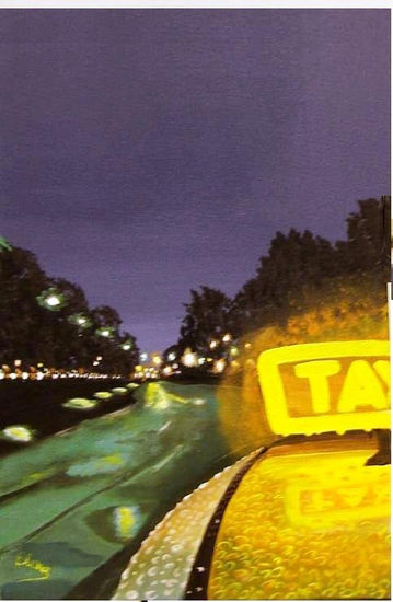 ¡Taxi! Acrylic Canvas Landscaping