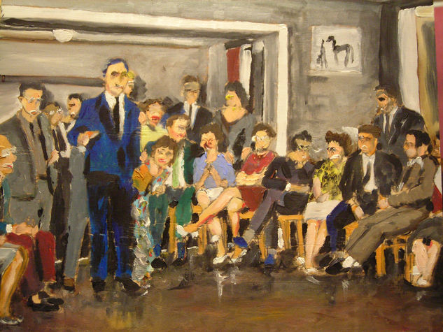 reunión de desconocidos Oil Canvas Landscaping