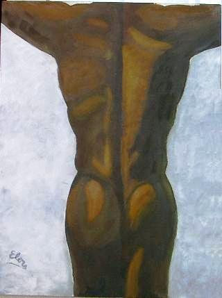 Espalda de hombre Oil Canvas Nude Paintings