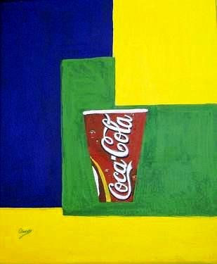 Una coca-cola Acrylic Canvas Still Life Paintings