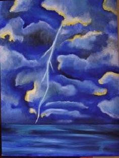 Tormenta en el mar Acrylic Canvas Marine Painting