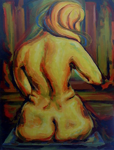 'Arreglos' Acrylic Canvas Nude Paintings