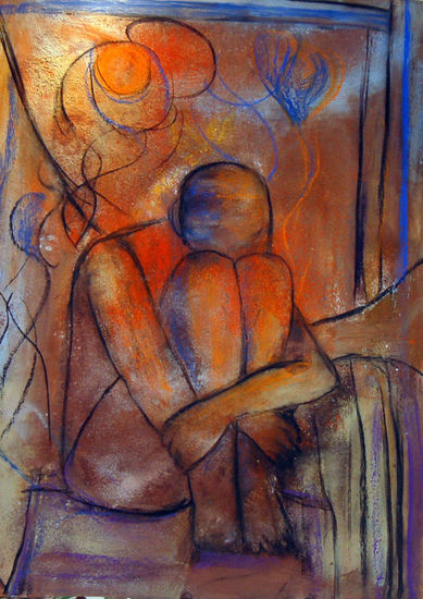 el pensador II Oil Canvas Figure Painting