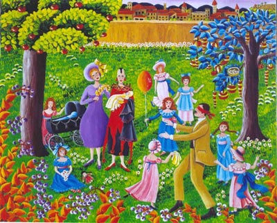 Familia en el campo