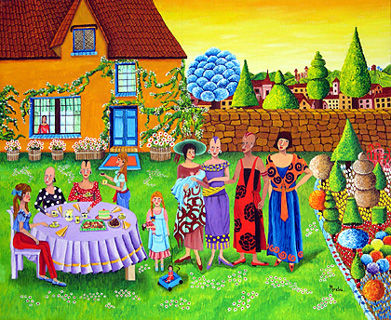 Te en el jardin Oil Canvas Landscaping