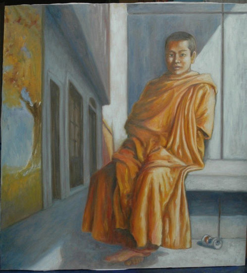 Joven monge Óleo Lienzo Figura