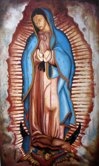 Nuestra Señora de Guadalupe Oil Canvas Portrait