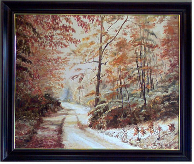 Camino a Mamuil Malal Oil Canvas