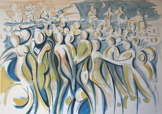 El baile Gouache Cartulina Figura