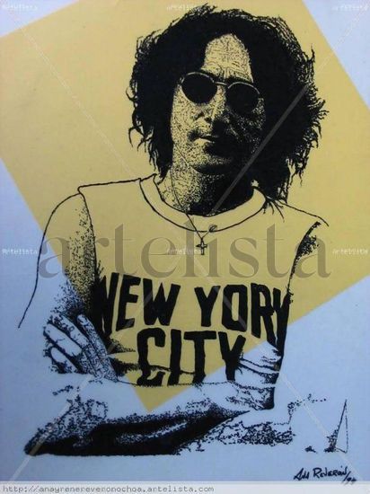 Yellow Lennon Screen-Printing