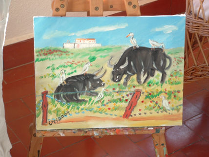 Toros en el campo