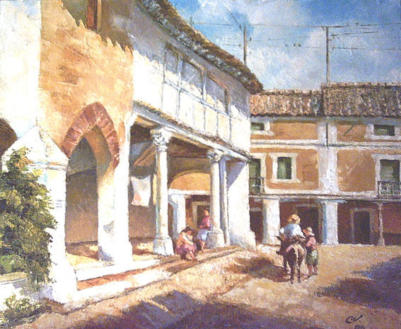 Calle de los Ajos Oil Canvas Landscaping