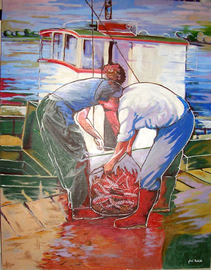 alijando Oil Panel Marine Painting