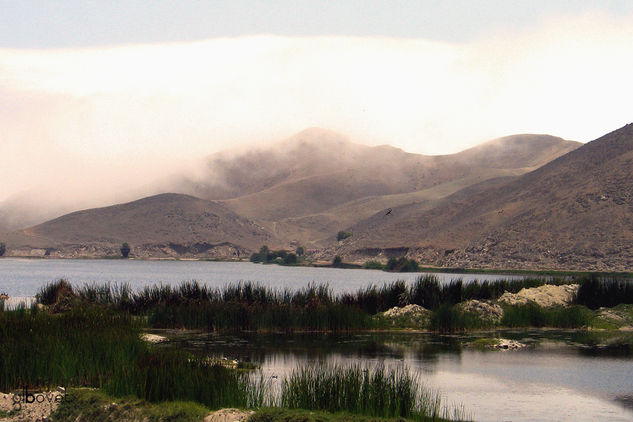 Una laguna cerca del mar 