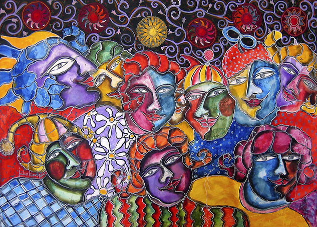 noche paraguaya Acrylic Others Figure Painting