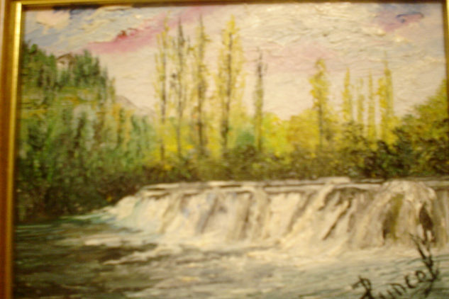 presa de huarte Oil Canvas Landscaping