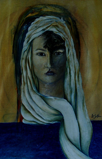 VIRGEN DEL MAR Oil Canvas Figure Painting