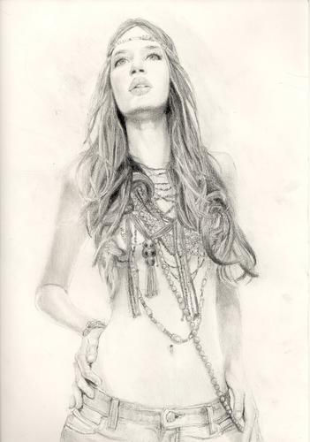 chica hippy 1969