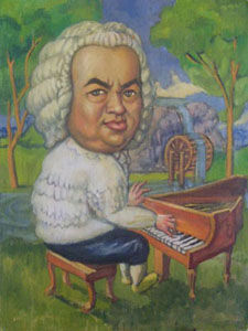 Bach Oil Canvas Portrait