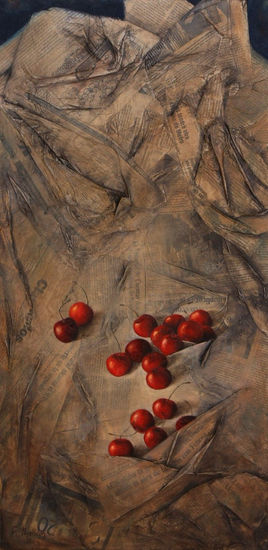 CEREZAS Oil Canvas Still Life Paintings