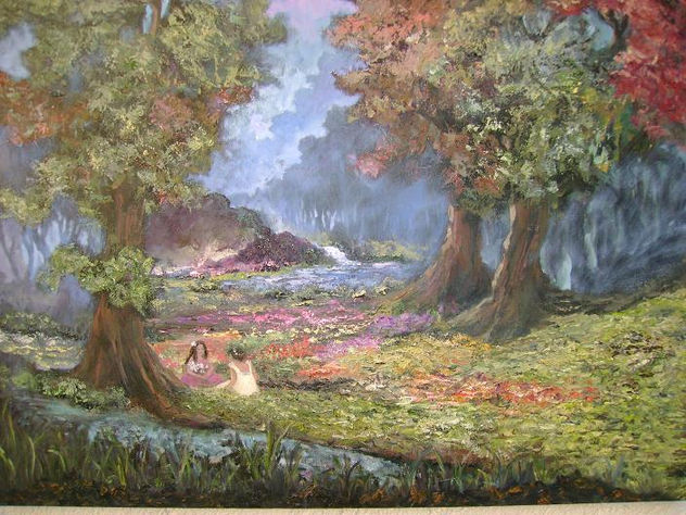 mujeres en el bosque